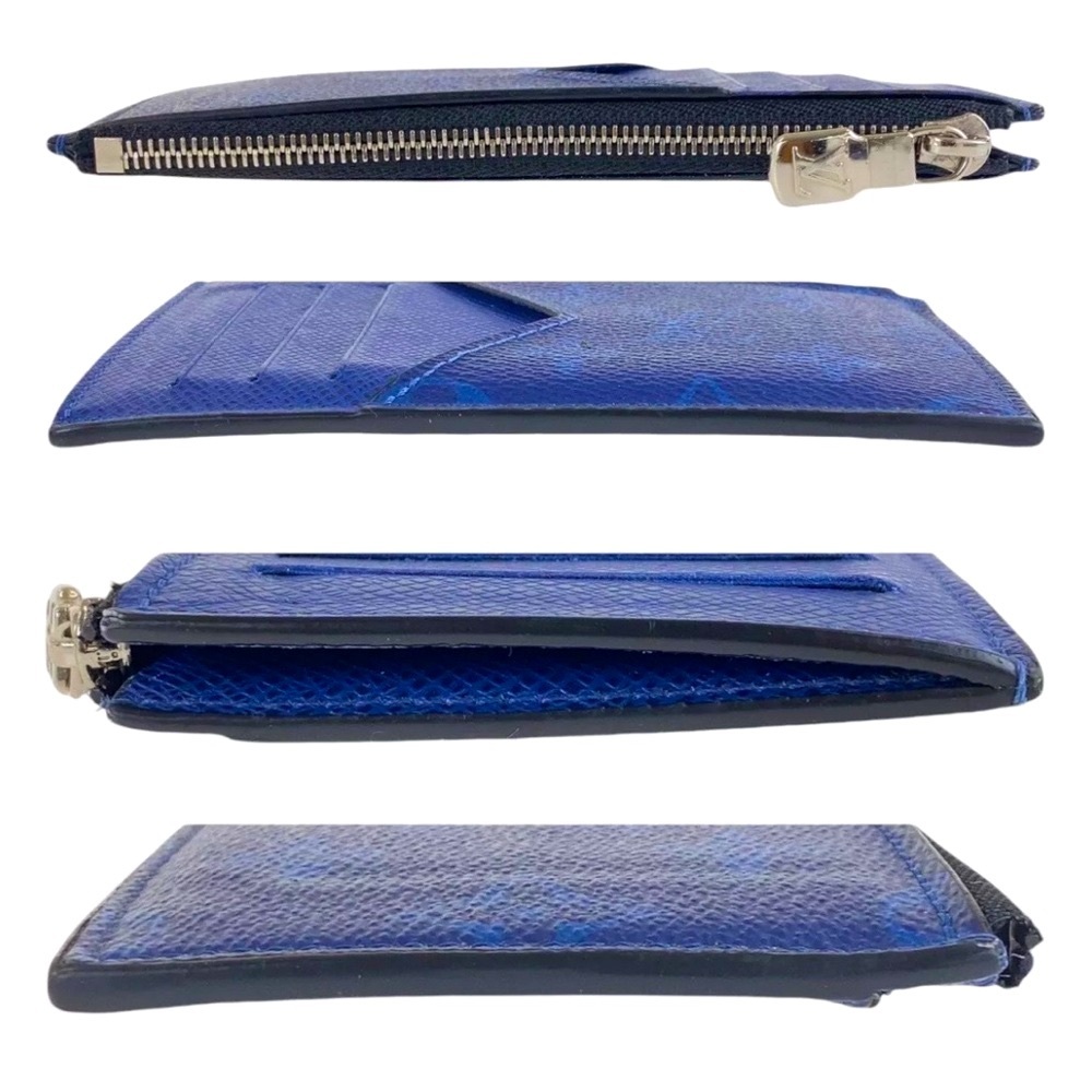Louis Vuitton Taiga Rama Taiga Cobalt Blue Card Zippy Coin Wallet ID Holder - Picture 7 of 10
